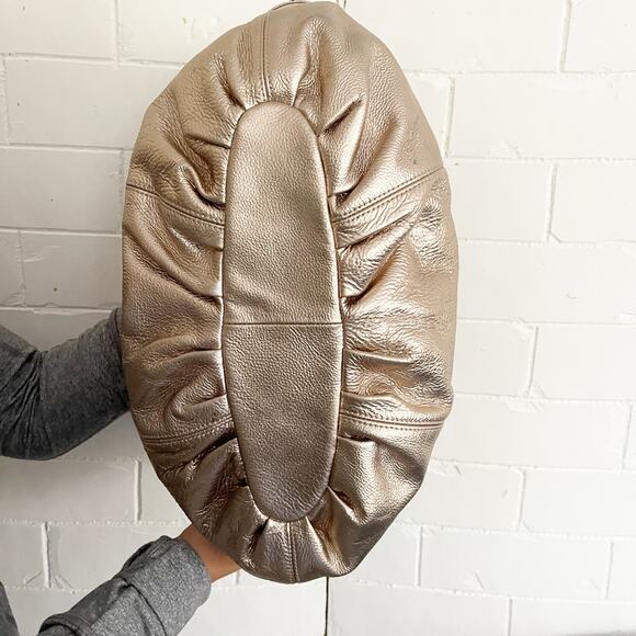 BODHI Gold Metallic Oversized Hobo Shoulder Bag - Picture 6 of 8